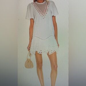 SZ S White Tularosa Zaza Mini Dress